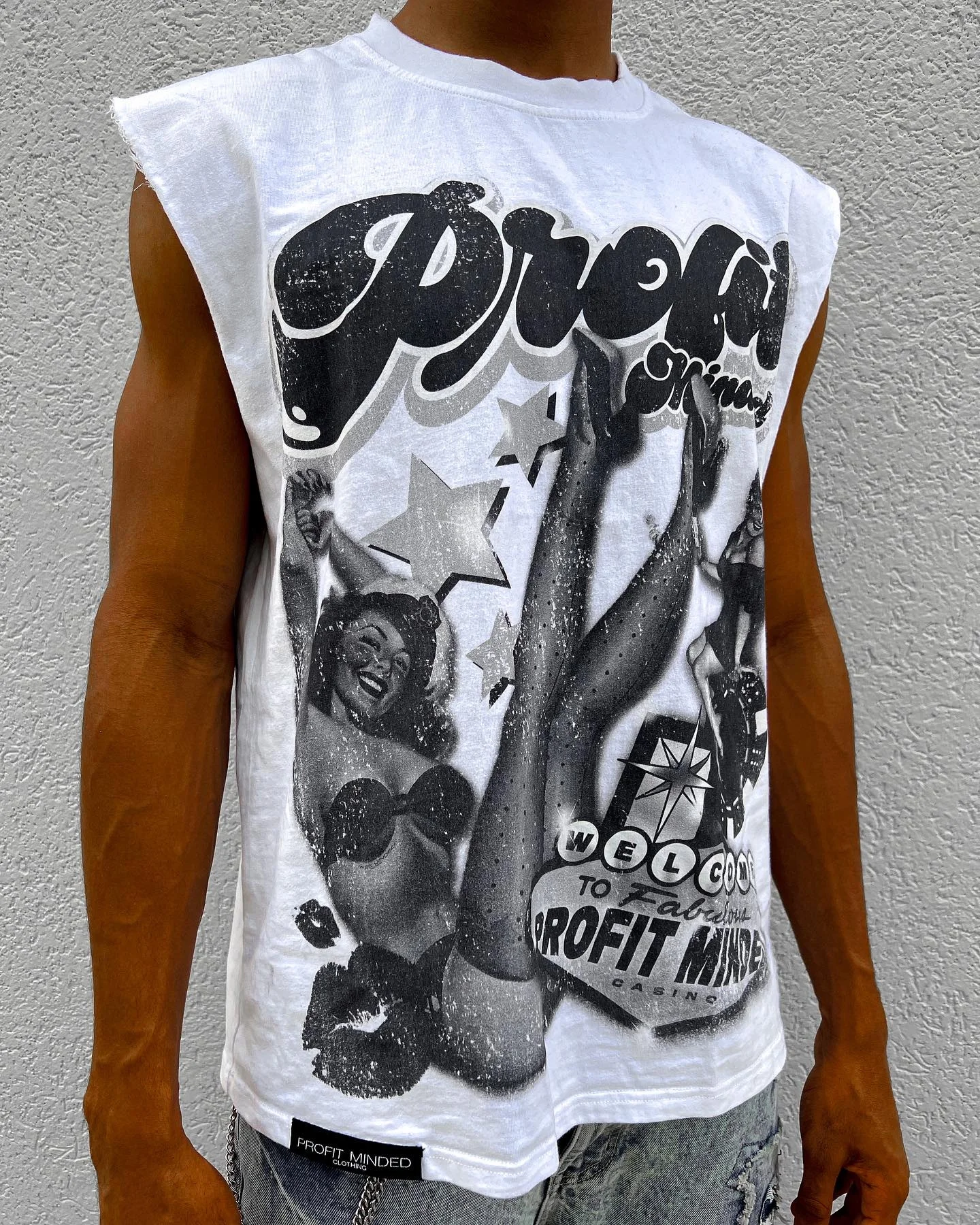 Streetwear Men's Oversized Tank Top - Vintage & Sustainable