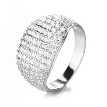 Jewelry Cubic Zirconia Fashion Women 925 Silver Wedding Rings
