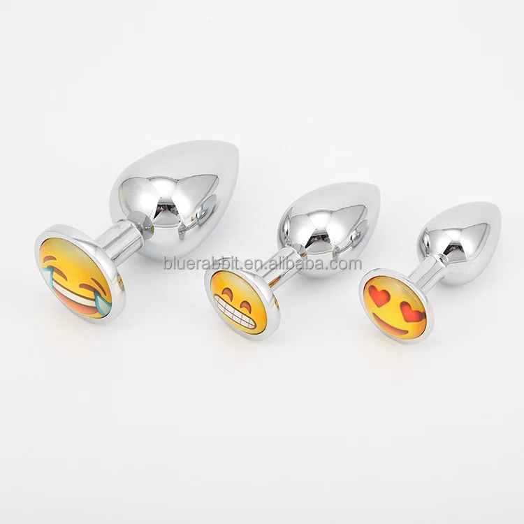 Personalized Custom Image Metal Butt Plugs Wholesale Emotion Anal Plugs Sex Toys ODM Low MOQ Custom Metal Anal Plugs with Logo