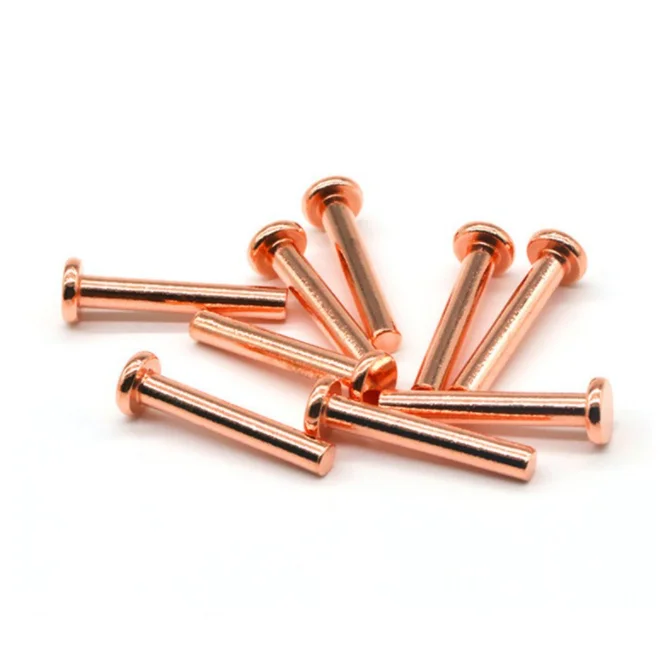 Rivet Manufacturer Custom Made Red Copper Countersunk Flat Head Solid