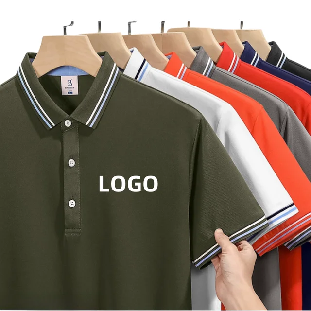 custom new arrival men's summer clothes printed polo shirt cotton corporate executive group men's polo golf shirts