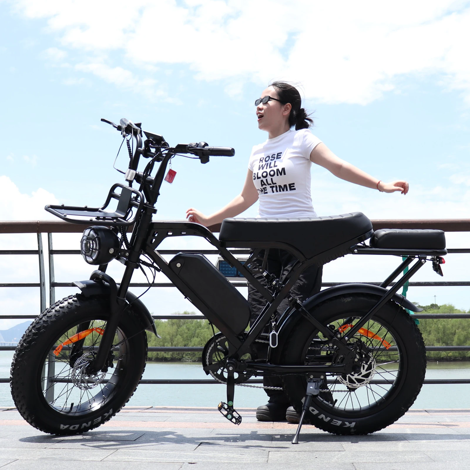 X80Pro 250W Fatbike Ebike, gudang Eu listrik kursi belakang sepeda listrik  Motor X80 siklus listrik X80 VOMO e-bike