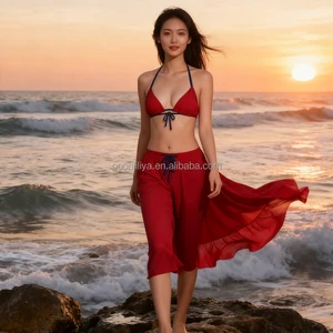 Custom Logo 2026 Women's Backless Halter Bandage Bikini 2 Pcs Swimsuit with Side String Beachwear Bathing Suit