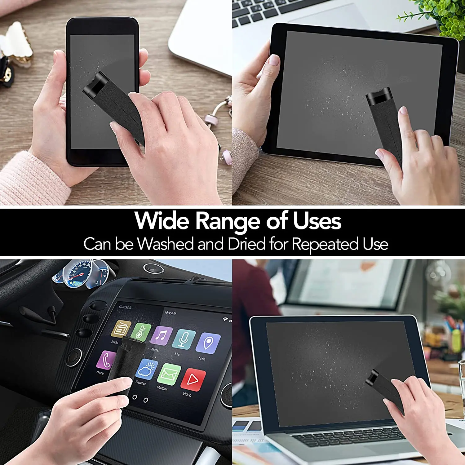 Factory Portable 2 in 1 10ML Touchscreen Sticker LCD Tablet PC Car Laptop Microfiber Phone Screen Cleaner