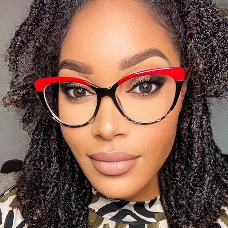 Trendy Tr90 Anti Blue Light Blocking Eyeglasses Frame Ladies Luxury