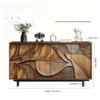 Credenza in legno multistrato di legno cerato bianco 120 * 40 * 90