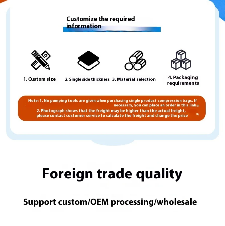 Factory-Direct Sale Transparent Vacuum Compressed Bags Eco-Friendly PA+PE Material Travel Size Space-Saving Storage