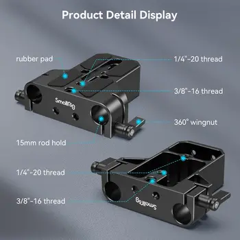Smallrig Camera Base Plate With 15mm Lws Rod Rail Clamp, Baseplate for A6500 A6600 A6300, for R5 R6, for A7siii product image