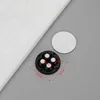 4 black plastic beads