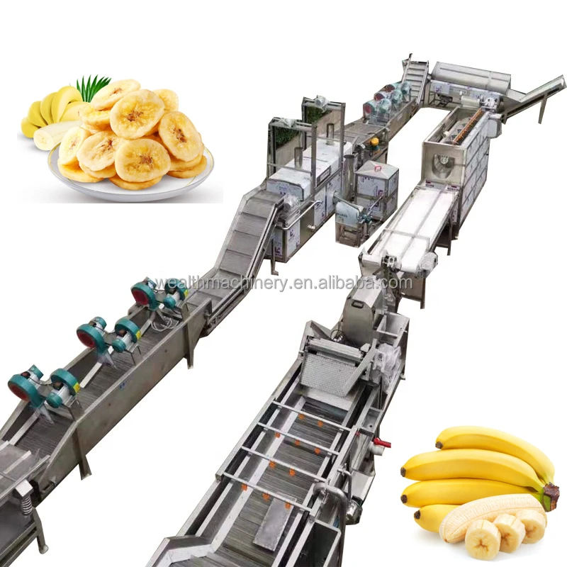 100kg Plantain Chips Fryer Plantain Chips Drying Machine Plantain Slices Production Line Banana 6743