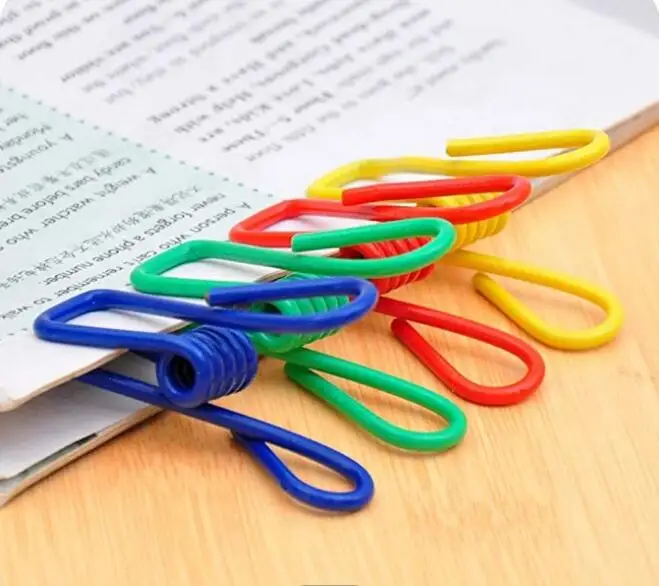 AHMH 10-Pack Colorful PVC Coated Steel Clothesline Clips