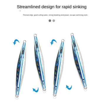 Lead Iron Plate Metal Jig Fish Lure for Sea Fishing Glow-in-the-Dark Laser Bionic Artificial Bait No Hooks – Metal Jig – view 4
