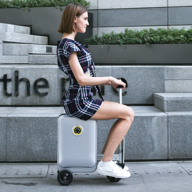 Aimove SE3S Fahrbarer Elektro-Koffer, E-Scooter Koffer, 13km/h, SChwarz