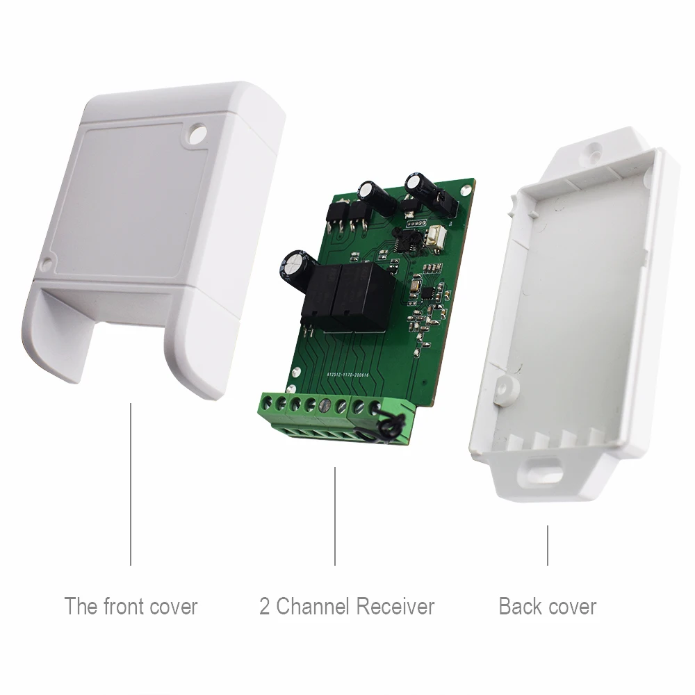 Wireless Remote Control Switch Kit - 2 Door - 2-Channel Receiver & 2-Button  Transmitter (434 MHz)