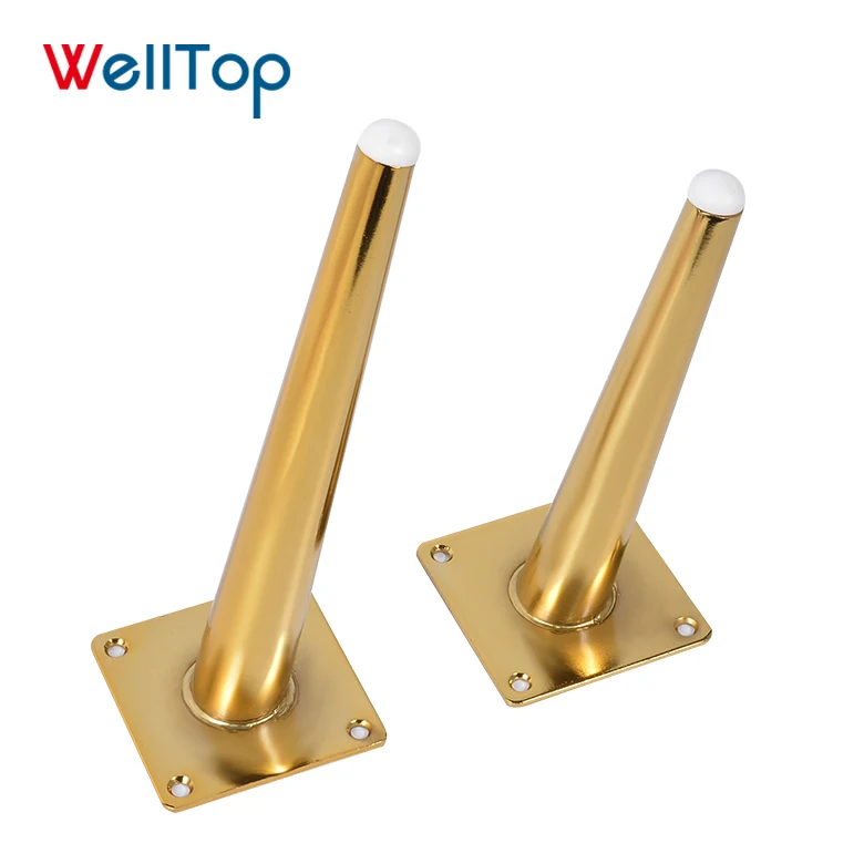 
 150/200/250/300 мм Черный; Цвета: золотистый, Серебристый; Обувь с ремешками диванные металлические Наклонный конус ноги шкаф стул чайный столик ножка кровати VT-03.110  