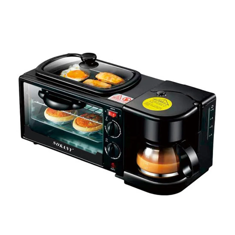 Multifunctional 3 4 in 1 Automatic Breakfast Making Machine Cereal Sandwich Waffle Household Coffee Jam Bread Best Review