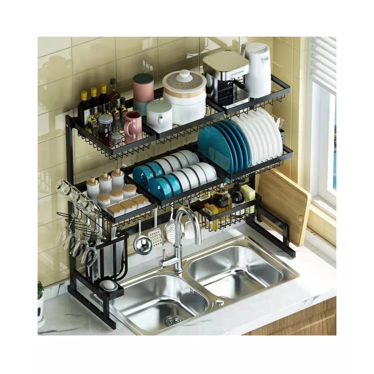 ACMETOP Dish Drying Rack, Expandable Large Dish Rack for Kitchen