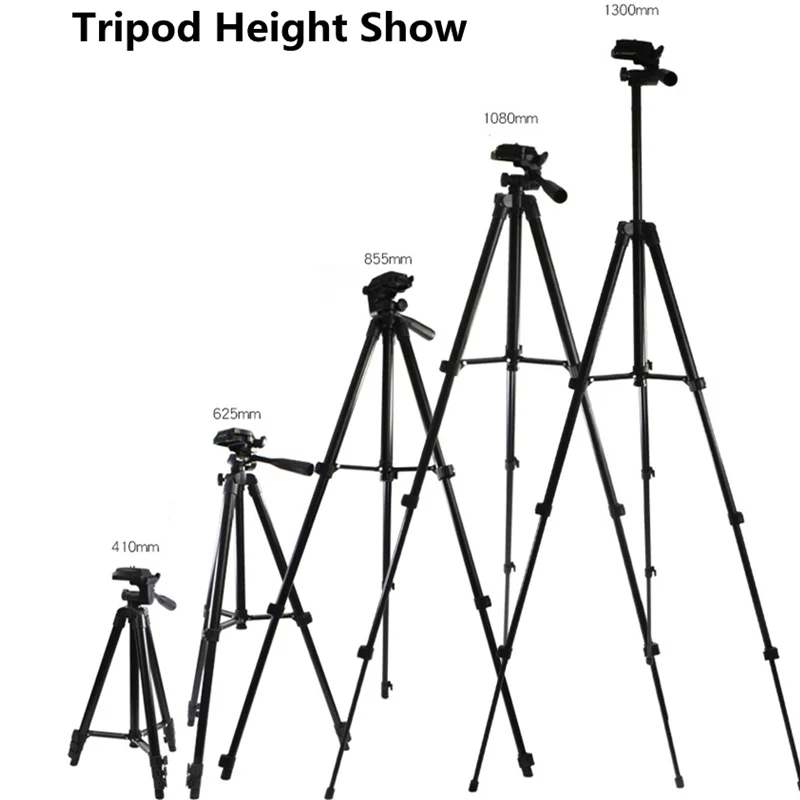 1.3m Lightweight Travel Aluminum Professional Photo Tripod Stand With