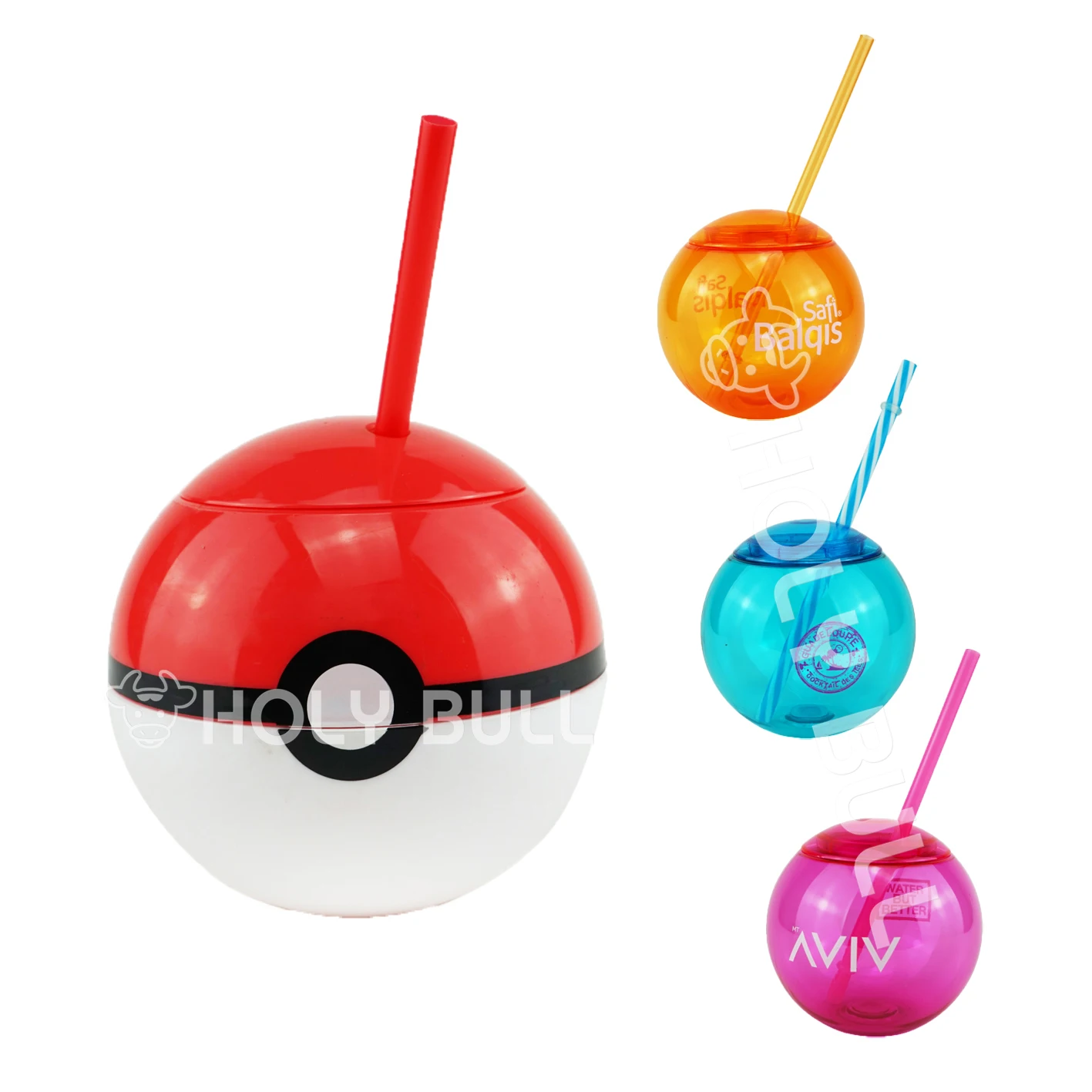 Poké Ball Plastic Cup with Straw, 22oz - Pokémon