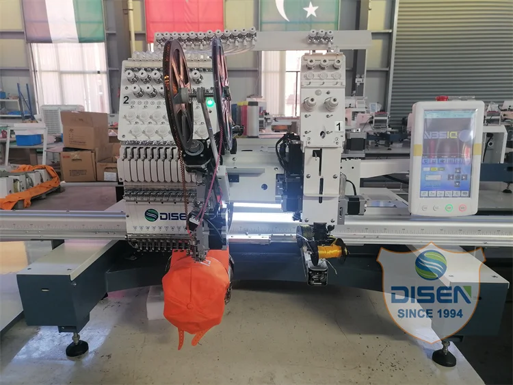 Latest Complete Set Commercial Industrial Computerised Embroidery Machine Cloth One Head Bead Double Sequin Device with Card
