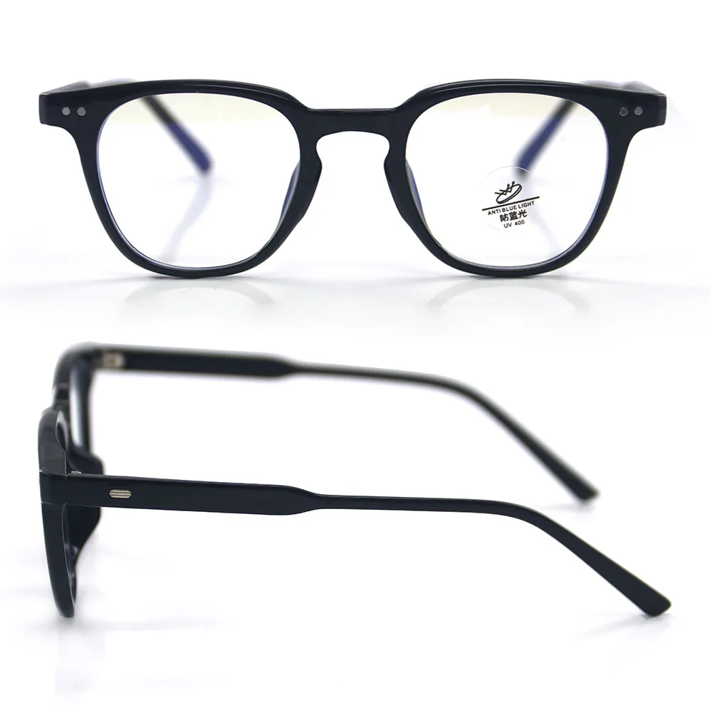 Montures de lunettes optiques pour hommes, très populaires, avec filtre anti-lumière bleue et motif uni._voghion.com