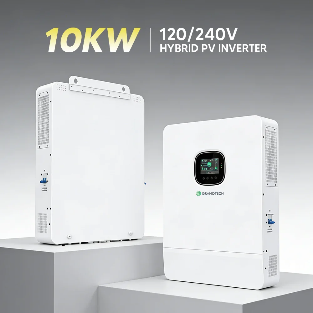 inversor solar fuera de red de 10 kW y 48 V, conforme a la norma UL1741, 120 V / 240 V, monofásico o con fase dividida, con carga MPPT de 200 A, entrada fotovoltaica de 11 kW, sin batería y UPS híbrido
