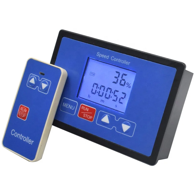 LCD Smart Digital Display PWM Control DC Motor Speed Controller Timing Loop Control 12V 24V 36V 48V With Wireless Remote
