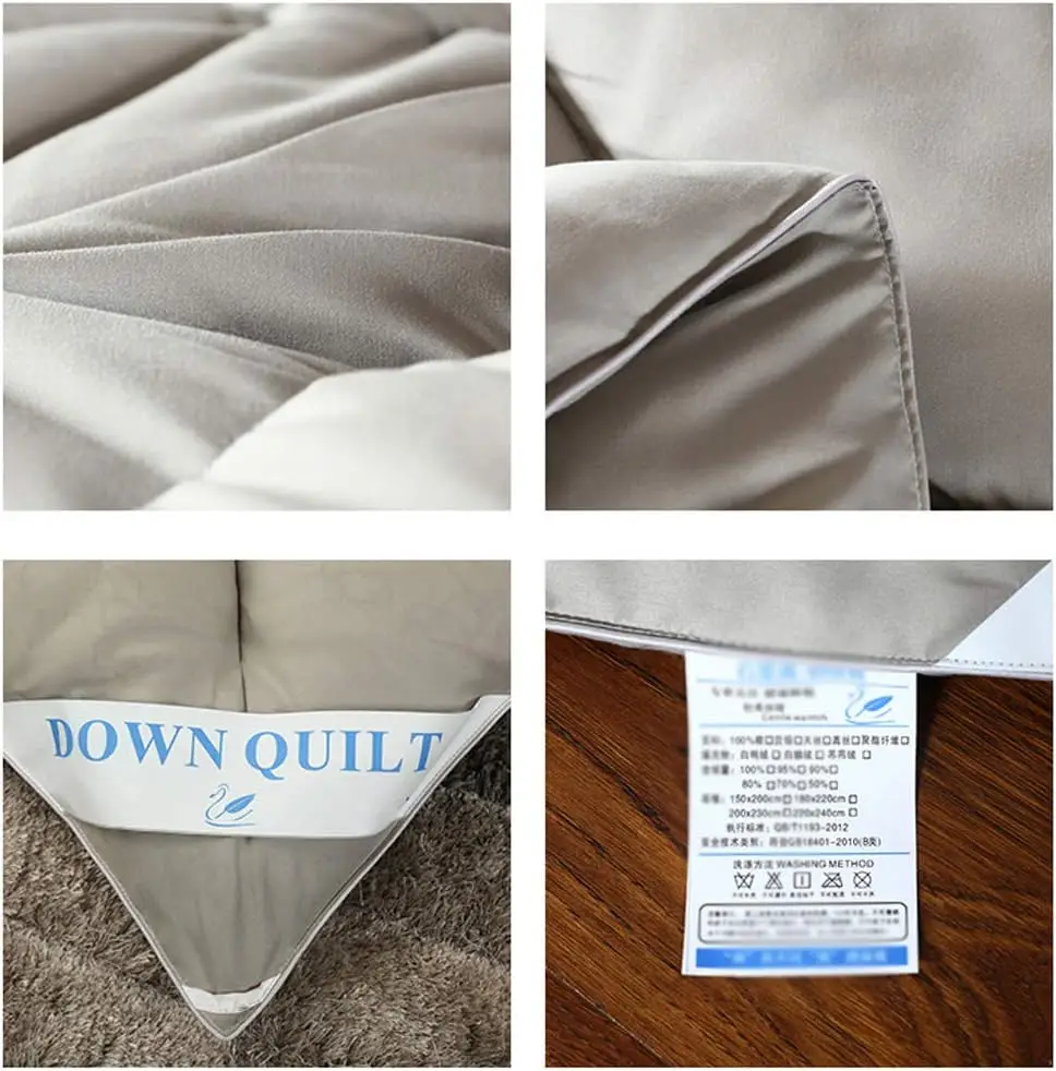 New Arrival White Goose Down Duvet Silky Quilt Allcotton Core Graphene