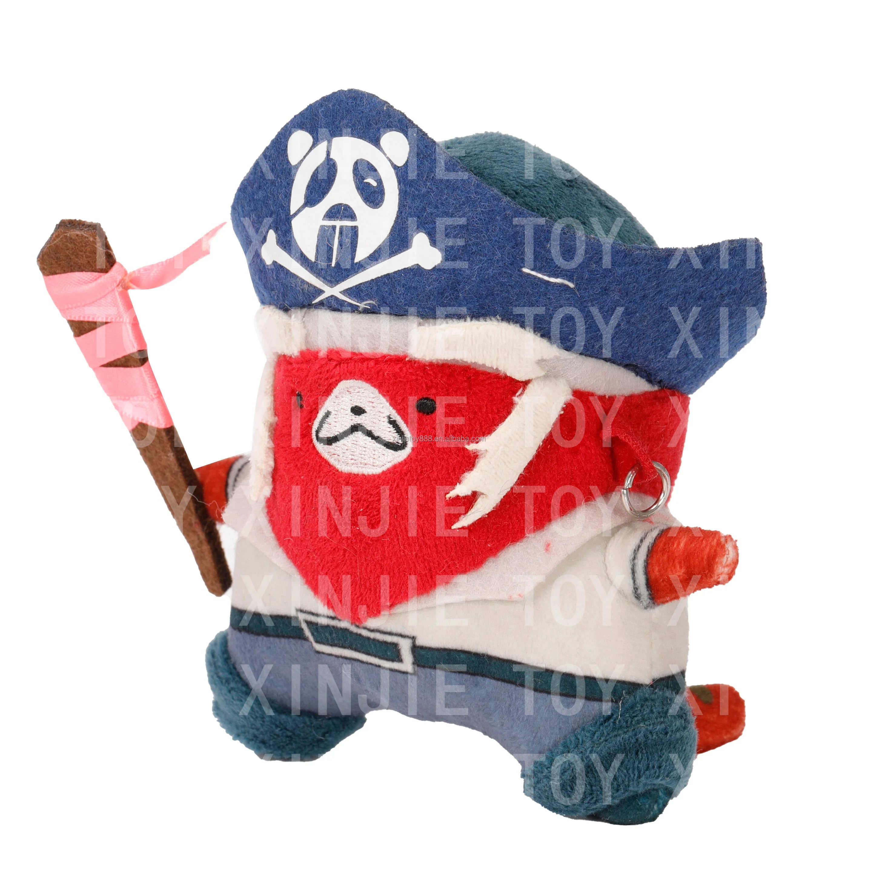 New Customization Small Size Pirate Soft Toy Pirate Plush Toy With Printed logo Custom Cartoon Pirate Stuffed Toys