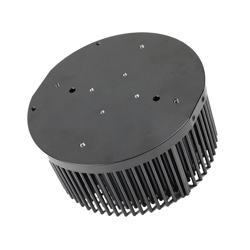 80w Led Grow Light Heatsink Radiator Heat Sink Round Cold Forgized Aluminum Profil Aluminum Vero Aluminum 150mm Black 10000 90W
