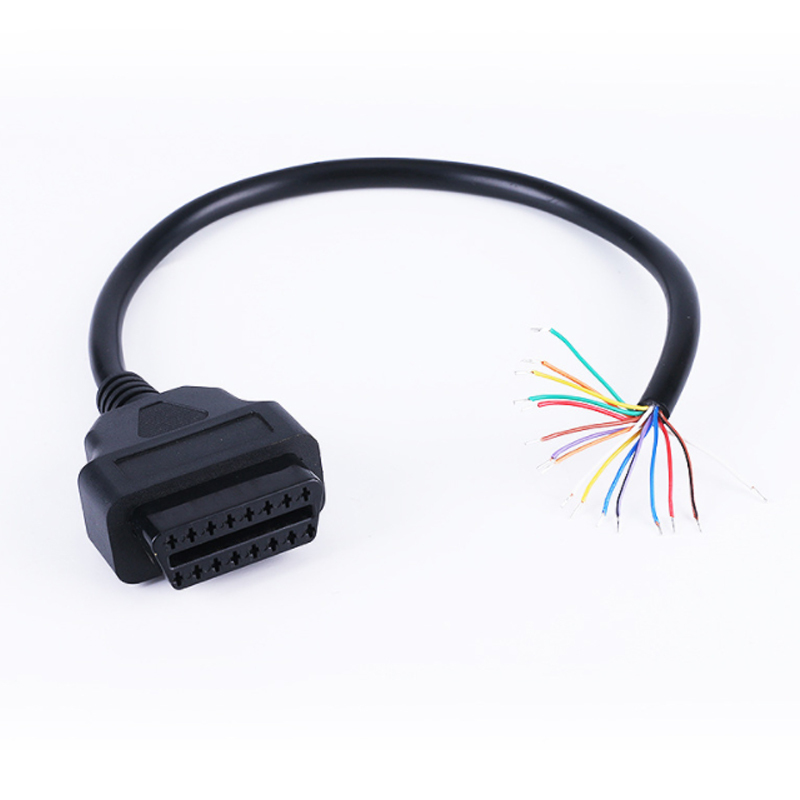 
16 контактный разъем OBD 2 Женский Открытый кабель 