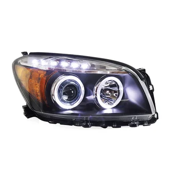 Car Modified LED Headlight for Toyota RAV-4 Rav4 Angel Eyes Eperture Lens 2009 2010 2011 2012 2013 2014 2015 Headlamp