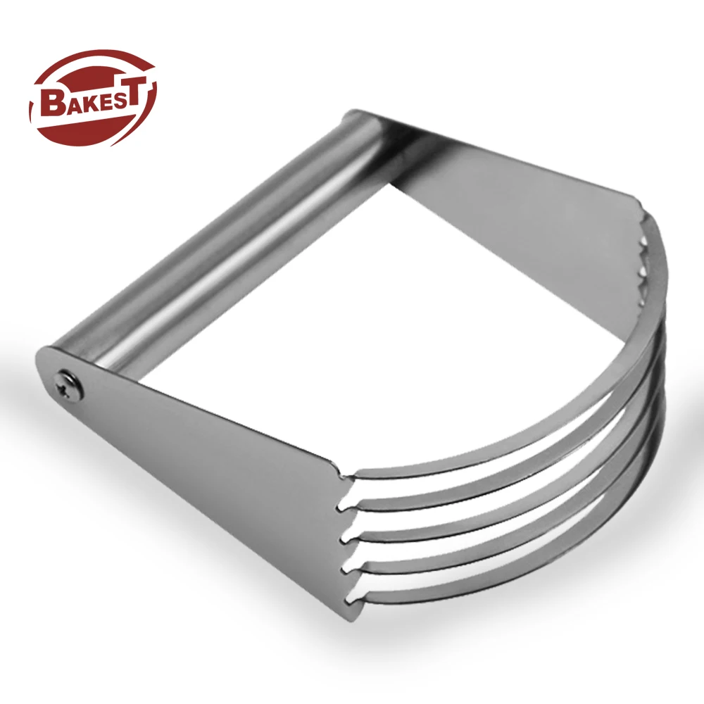 BAKEST Hand Held Pastry Blender Stainless Steel 5 Blades Baking  Accessory for Pizza Flour Dough Mixer Pastry Blender Tools