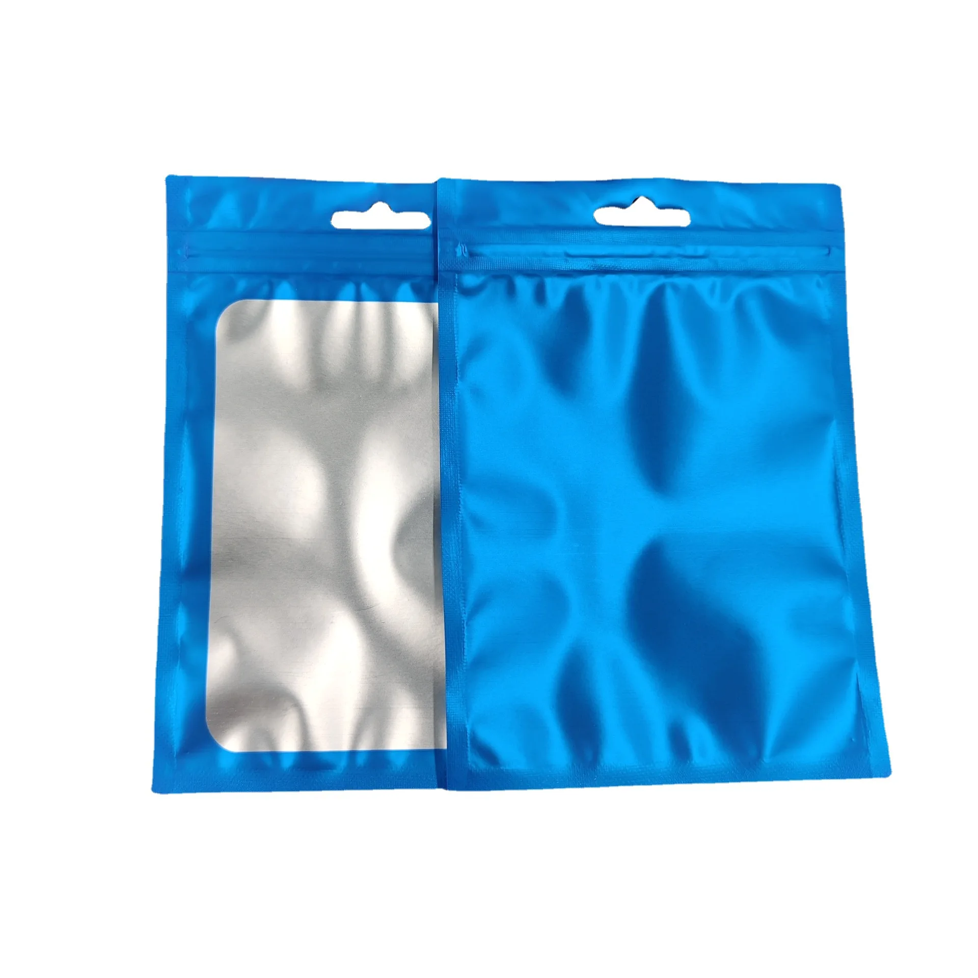 Matte Finish Customized Plastic Pouches Plastic Jewelry Packaging Bags With Clear Window