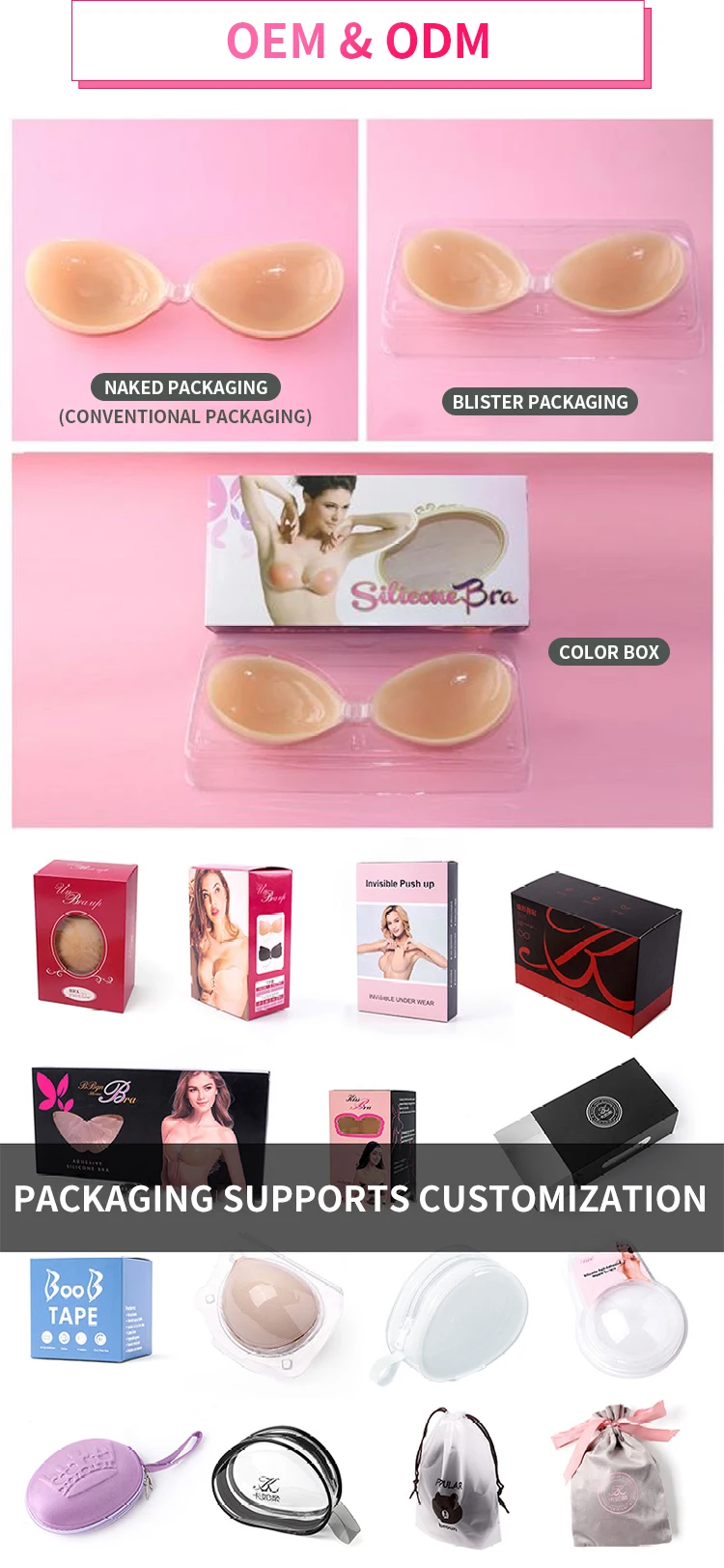 Hot Model Angel Wing Strapless Bra Silicone Push Up Breathable ...