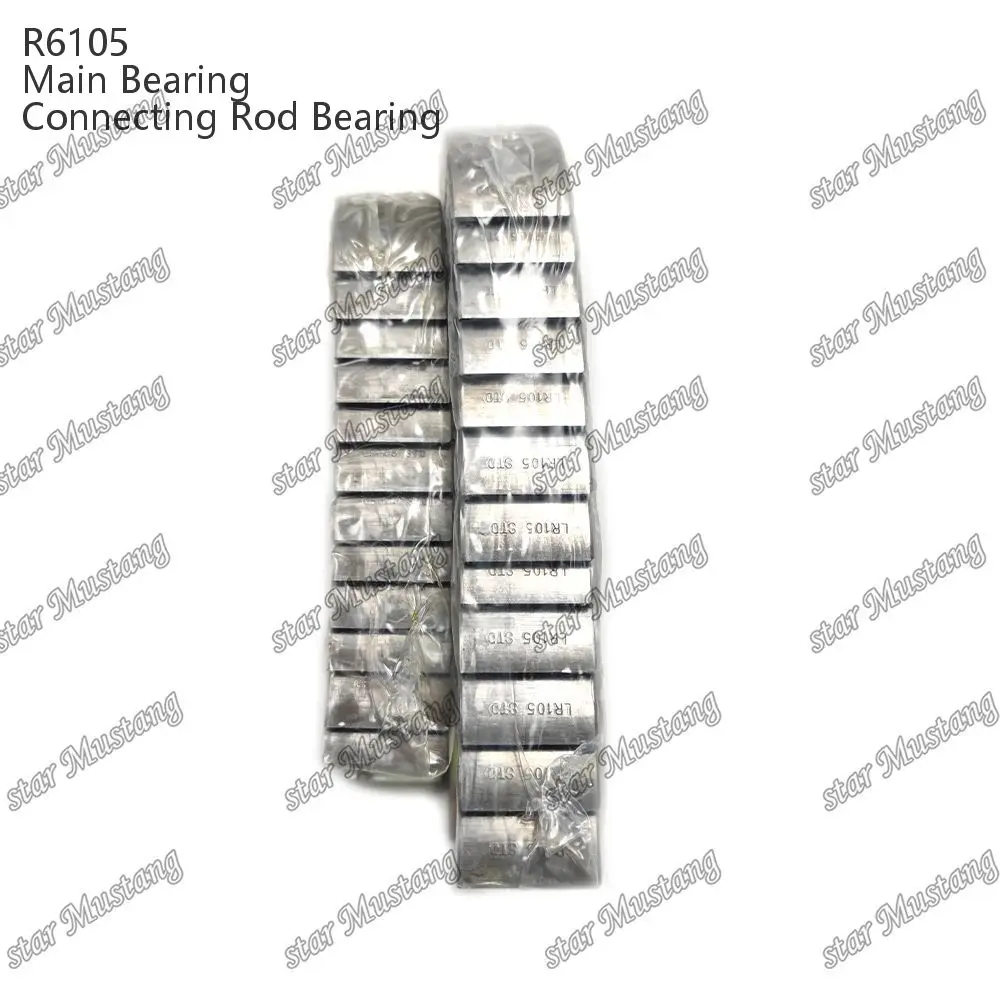 R6105 Main Bearing and Connecting Rod Bearing Suitable for China Engine Engine Parts