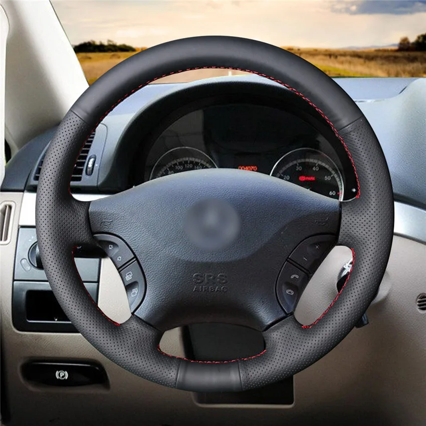 Custom Hand Sew Steering Wheel Cover Wrap for Mercedes Benz W211 W246 W203 W204 W205 C117  C218 W212  X156 X204 AMG