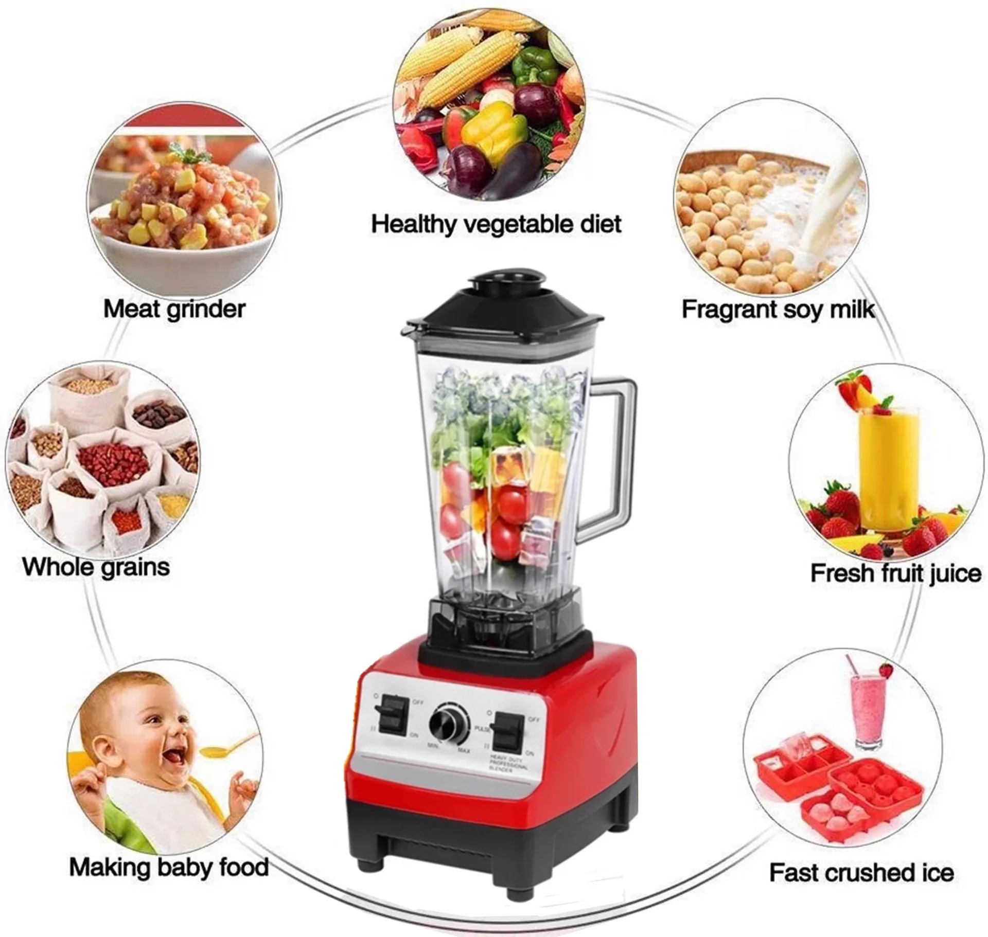 Buy Wholesale China 4l Push Button Control Heavy Duty Multifunctional  Blender With Stainless Steel Container For Silent Food Processor & Juicer  Blender at USD 250
