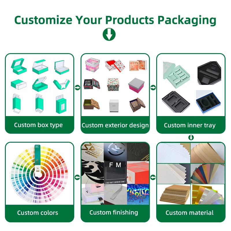 Printing Logo Custom Luxury Paper Soap Flower Gift Box Jewellery Set Packaging Box and Bag with Clear Window