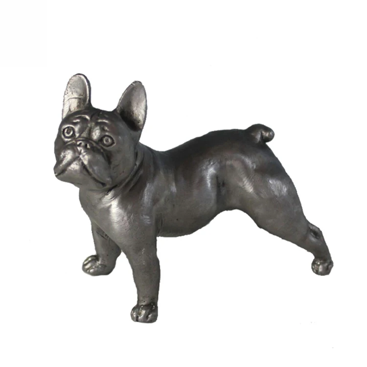 Home Decoration Life Size Metal Animal Figurines Silvered Bronze Dog  Sculpture French Bulldog Statue For Sale - Buy Silvered Bronze Dog  Sculpture,Small Size Silvered Bronze Dog Sculpture Dogs Animals Bulldog  Statu,Silvered Bronze