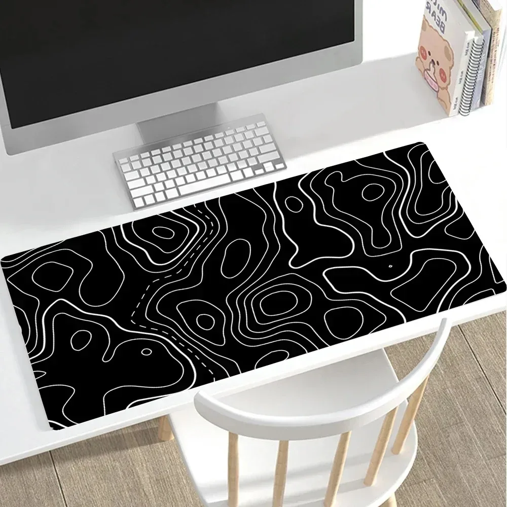 Contour Monochrome Cool Stylish PC Gaming Mouse Pads Gamer Mats Teclado Ergonomic Pad Ma aperçu 10