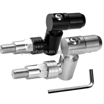 Motorcycle Modification Accessories CNC Aluminum Alloy Mirror Rod Folding Bracket Screws 360° Rotating Fixed Screws Mirror Base