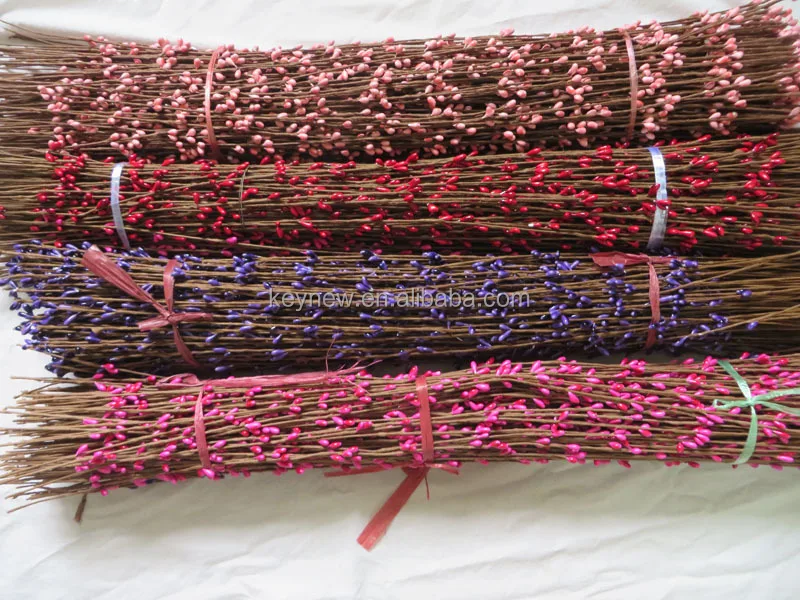 100pcs 65cm Wedding Garland Artificial Flower Head Ring Pip Berry