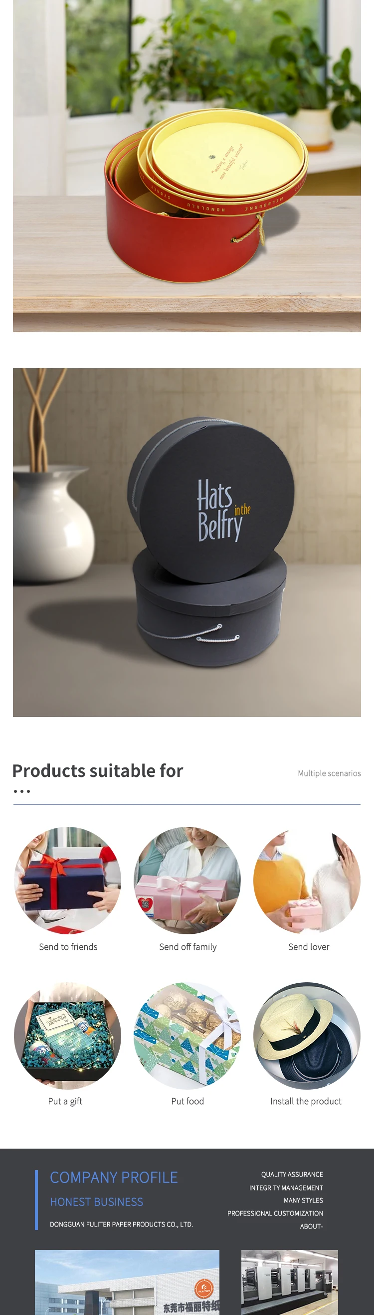 Custom Wide Brim Hat Box - Gift Packaging for Cowboy Hats