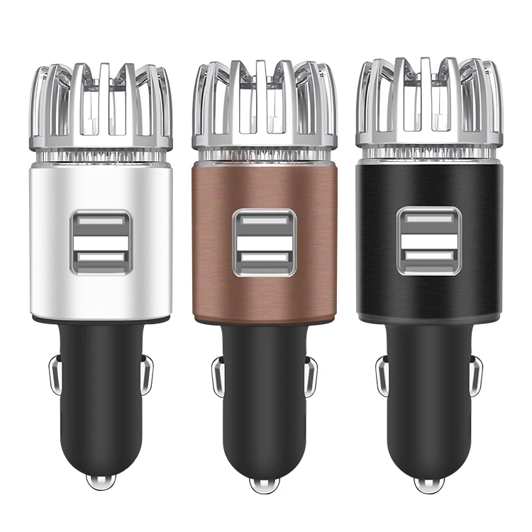 Оптовая продажа с фабрики 2021, автомобильное зарядное устройство Usb, автомобильный очиститель воздуха с разъемом, портативный мини-очиститель воздуха для автомобиля, ионизатор, очиститель воздуха