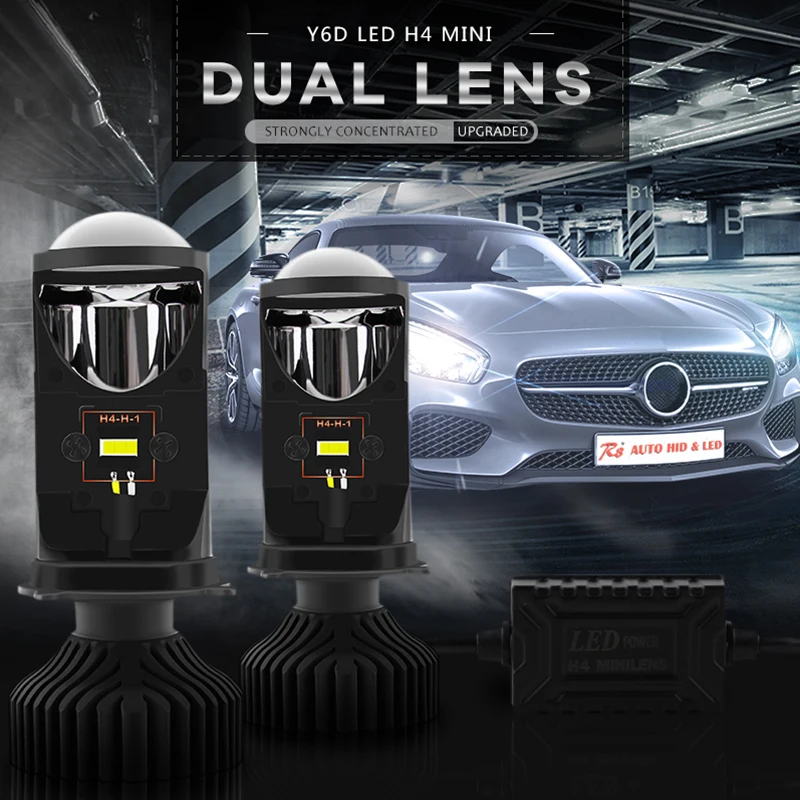 Суперъяркий светодиодный проектор H4 мини-объектив Y6D светодиодные фары лампы 36 Вт дальний и ближний свет