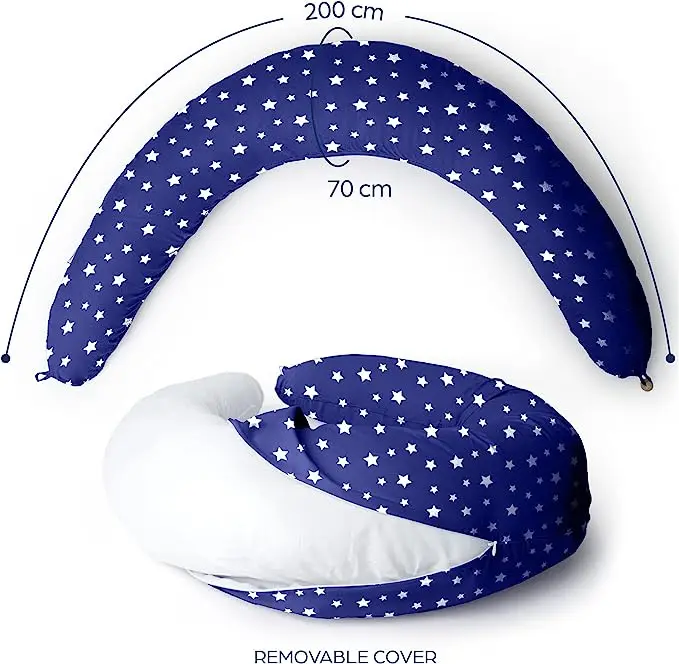 100% Cotton Pregnancy Pillow for Sleeping Maternity Breastfeeding Pillow Multifunctional Full Body Pillow