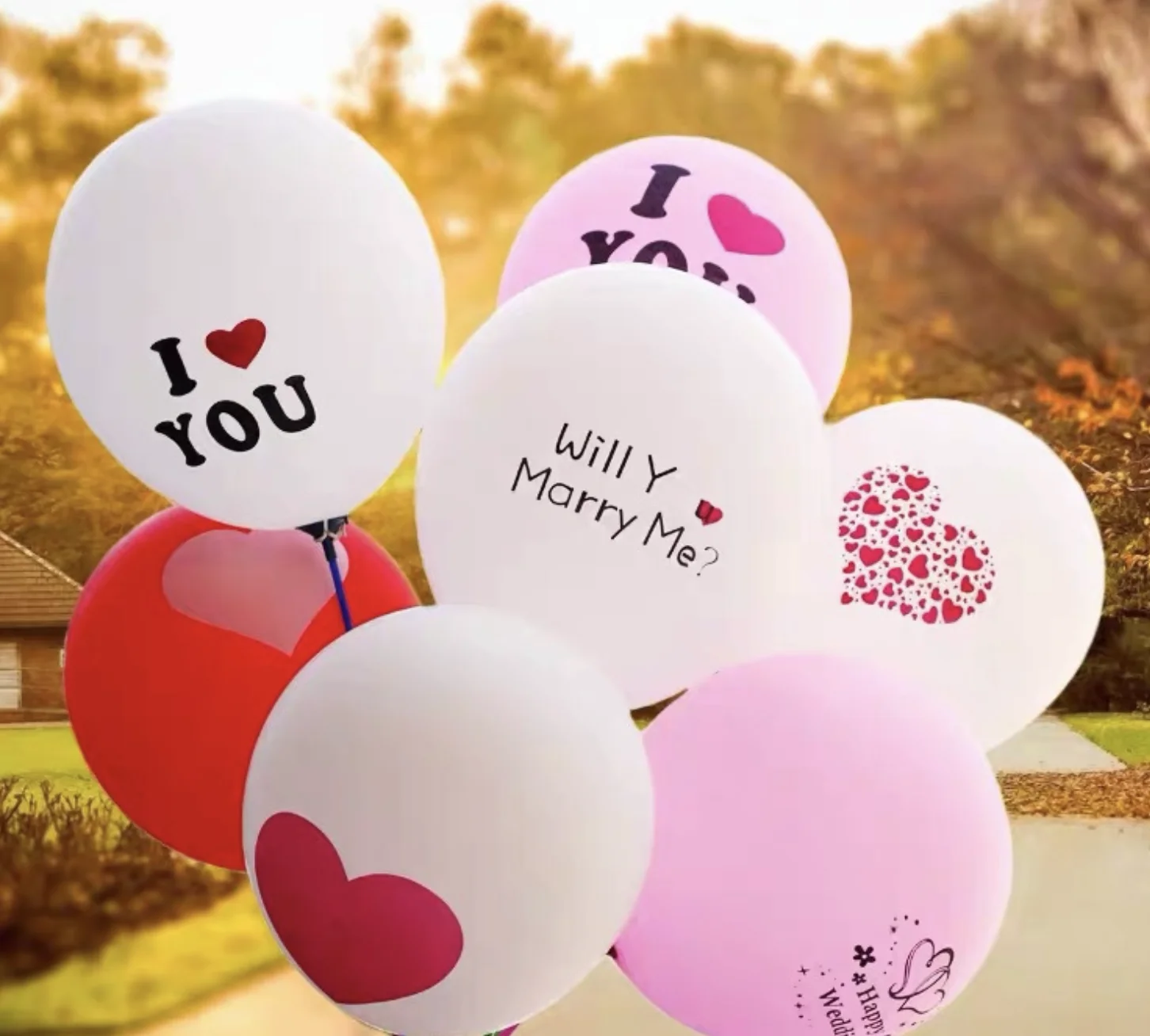 8g love pattern wedding balloon i love you confession proposal