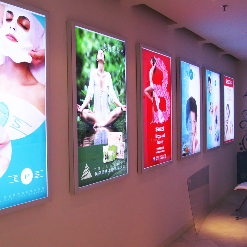 Easy Change Poster Frame Advertising Light Box Ultra-thin LED Photo Frame Slim Light Box Led Restaurant Menu Board