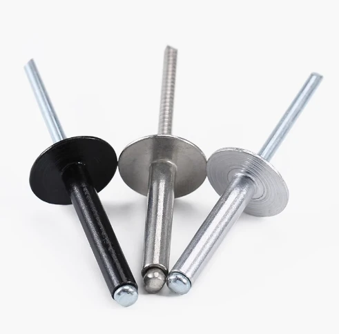 DIN7337 Standard Blind Pop Rivets 3/16 5/32 Flat Dome Type Screws in Brass Material Aluminum Steel Large Flange Head Fasteners"